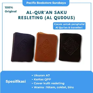 Al Quran Saku Resleting Al Quddus A7 Cover Kulit Kertas QPP | Alquran SURABAYA Mushaf