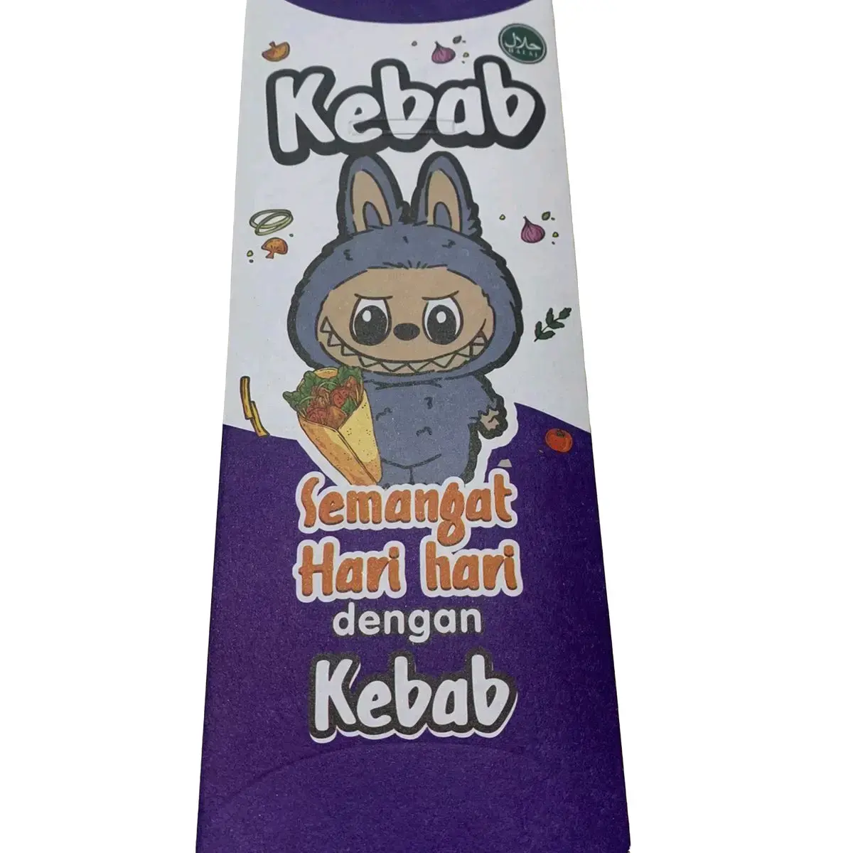 @50 pcs kertas Kebab Labubu/kemasan kebab Labubu/Kebab tarikan T uk 24x9cm