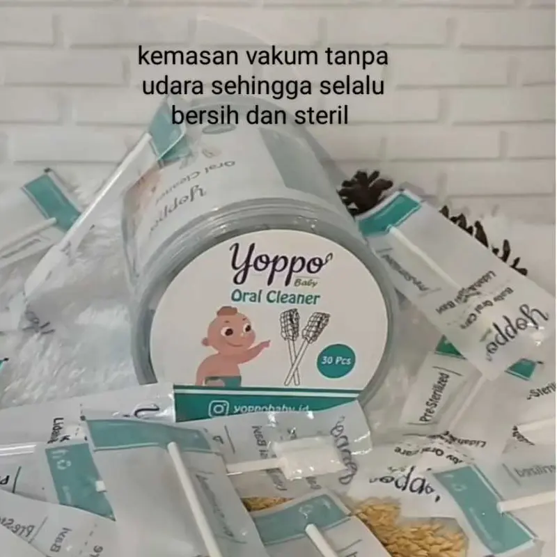 Yoppobaby Oral Cleaner Kasah Pembersih Lidah dan Mulut Bayi Isi 30pcs 1