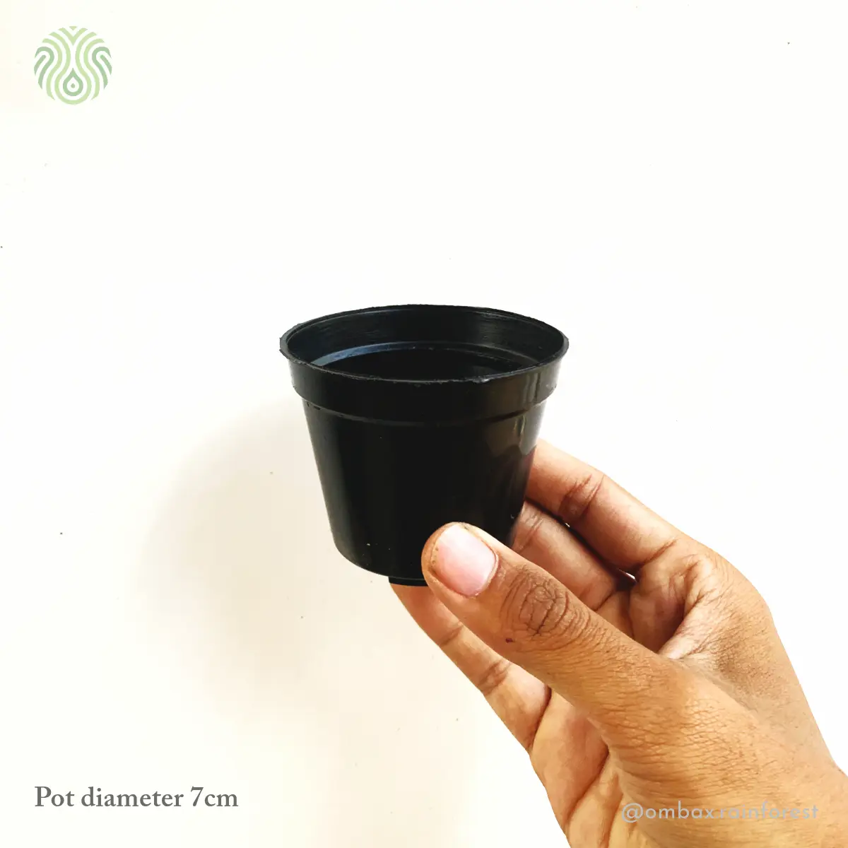 Pot mini 7 cm - hitam / kecil