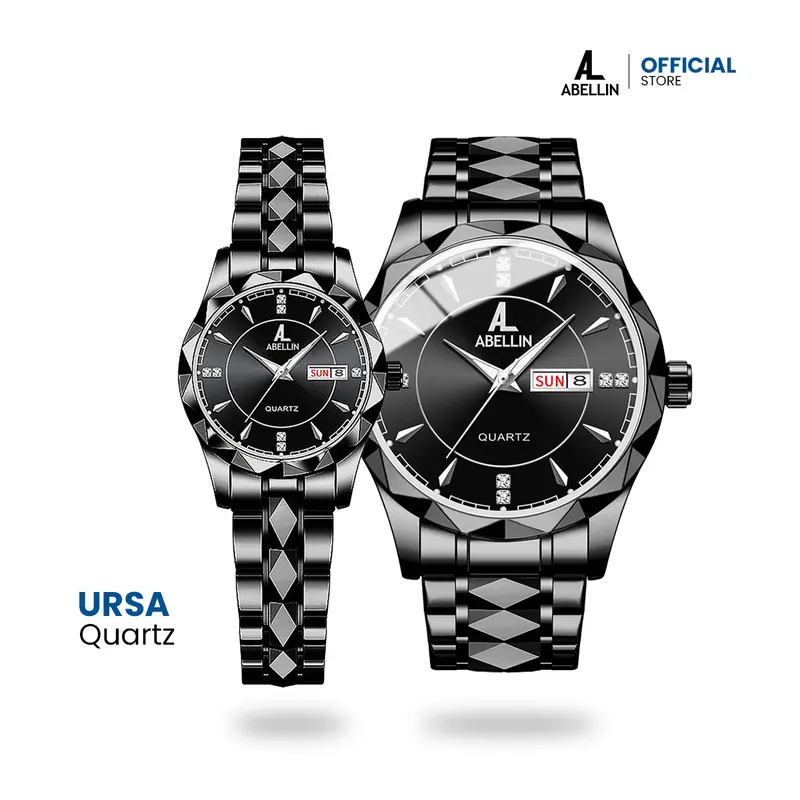 URSA Quartz - Jam Tangan Pria Wanita Couple Premium Original Brand Lokal Analog Eksklusif Bergaransi Mewah Tahan Air Water Resistant Kotak Premium Stainless Watch Watches 0