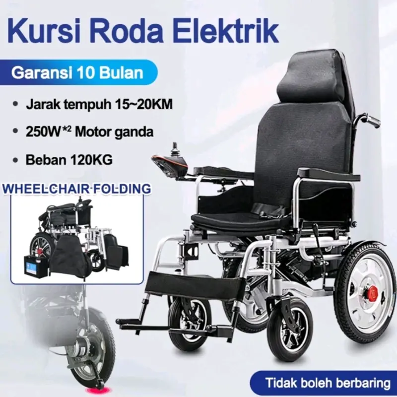 kursi roda elektrik ot627 bisa lipat dan rebahan full otomatis / kursi roda listrik cerdas sepenuhnya 1
