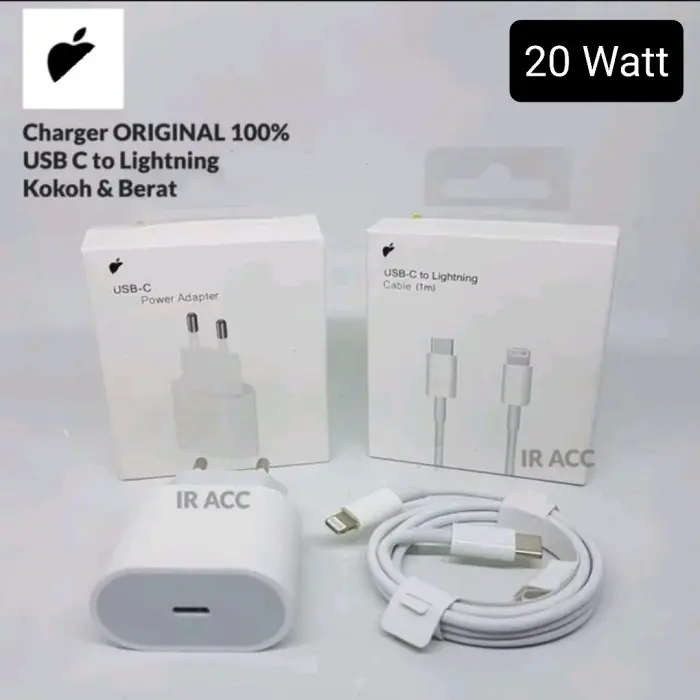 Fast Charger iph 20W/25W 1set Power Adapter USB-C to Light Fast Charging 20W / Charger Phone 20W USB-C