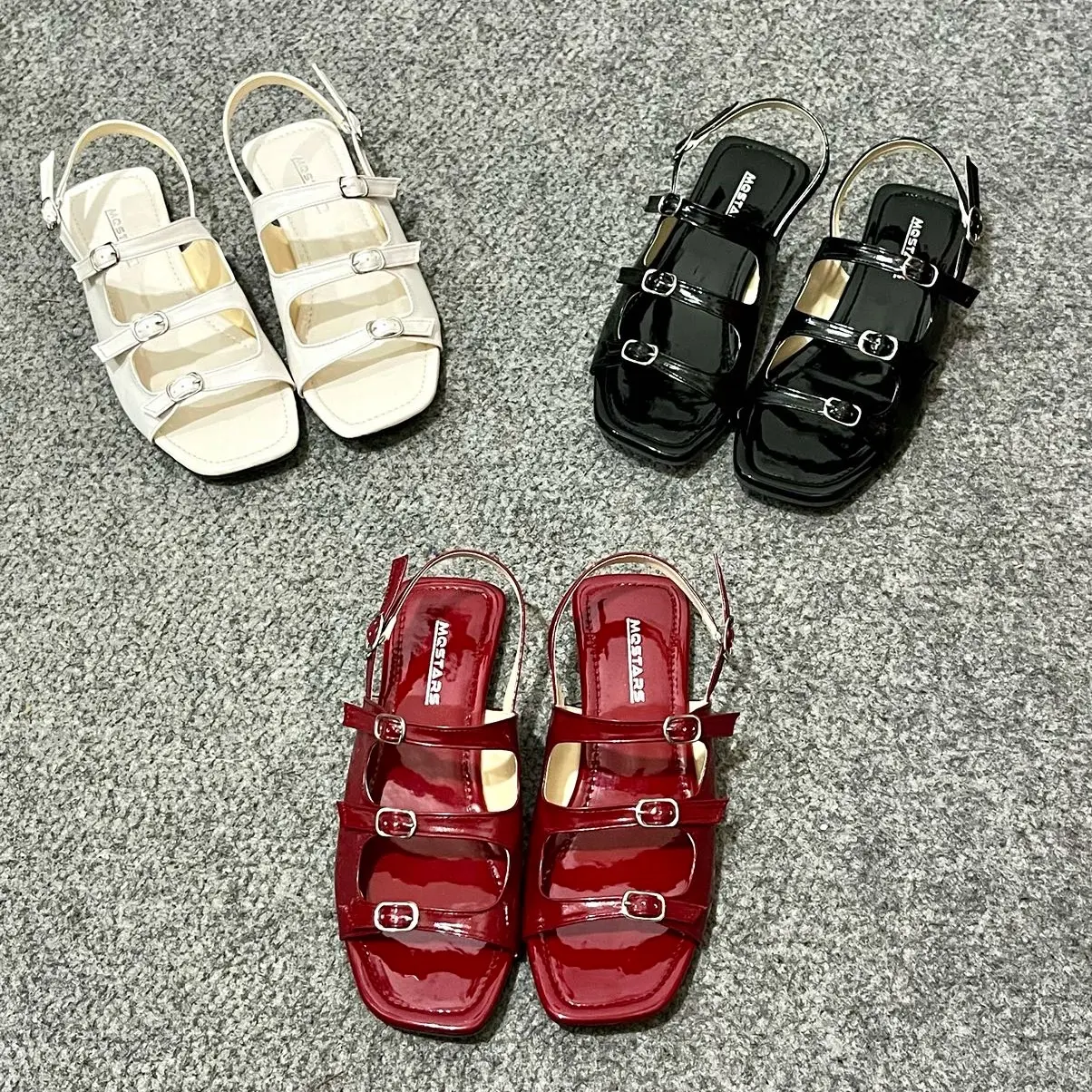 AYOMI Sandal Tali Strap Wanita Sendal Tali Flat (size 36-42)