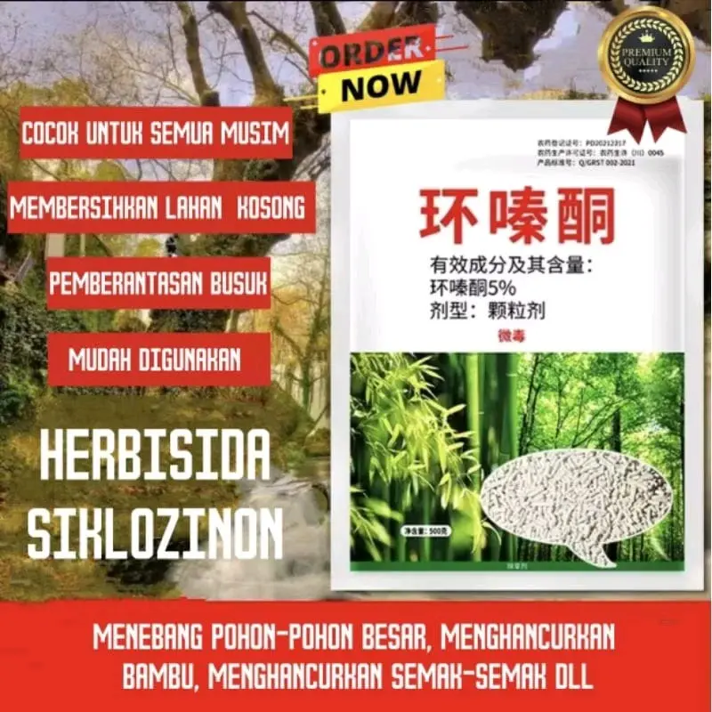 herbisida siklozinon pembasmi rumput,bambu,gulma,dan pembusuk pohon