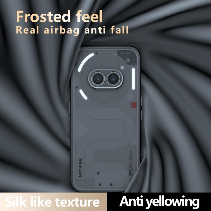 Nothing Phone 2a 2aPLUS Phone Casing matte skin feels four corners of the anti-fall airbag are transparent Black softcase back shell case  does not yellow Protection Cover Protective Cellphone Phonecase Smartphone Protector 7