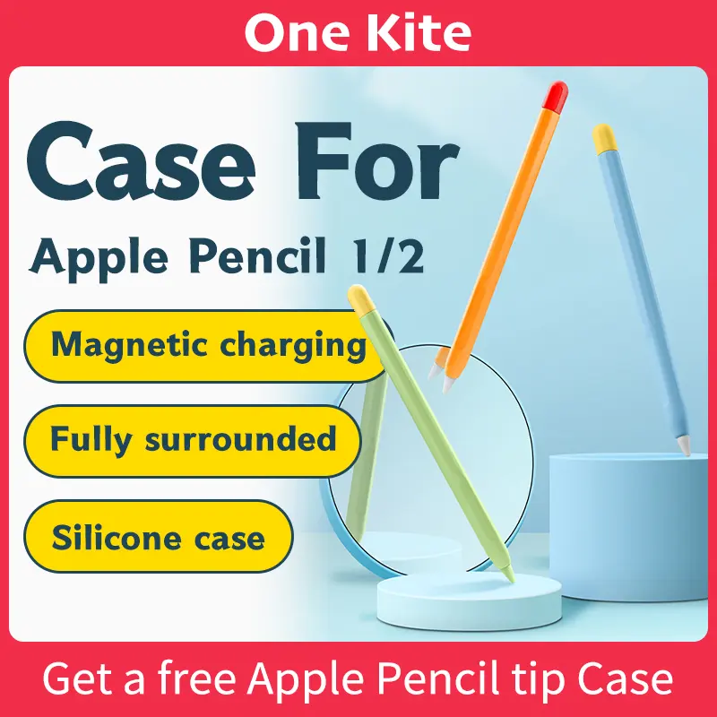 apple pencil case for apple pencil 1/2 Thin caee Soft Silicone Protective Cover