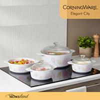Gambar CORNINGWARE Elegant City 3 PCS – Keramik Pyroceram Tidak Berpori Tahan Gompal Ringan Tahan Suhu Ekstream - 3 PCS dari Homeland Store Kota Administrasi Jakarta Pusat 2 Tokopedia