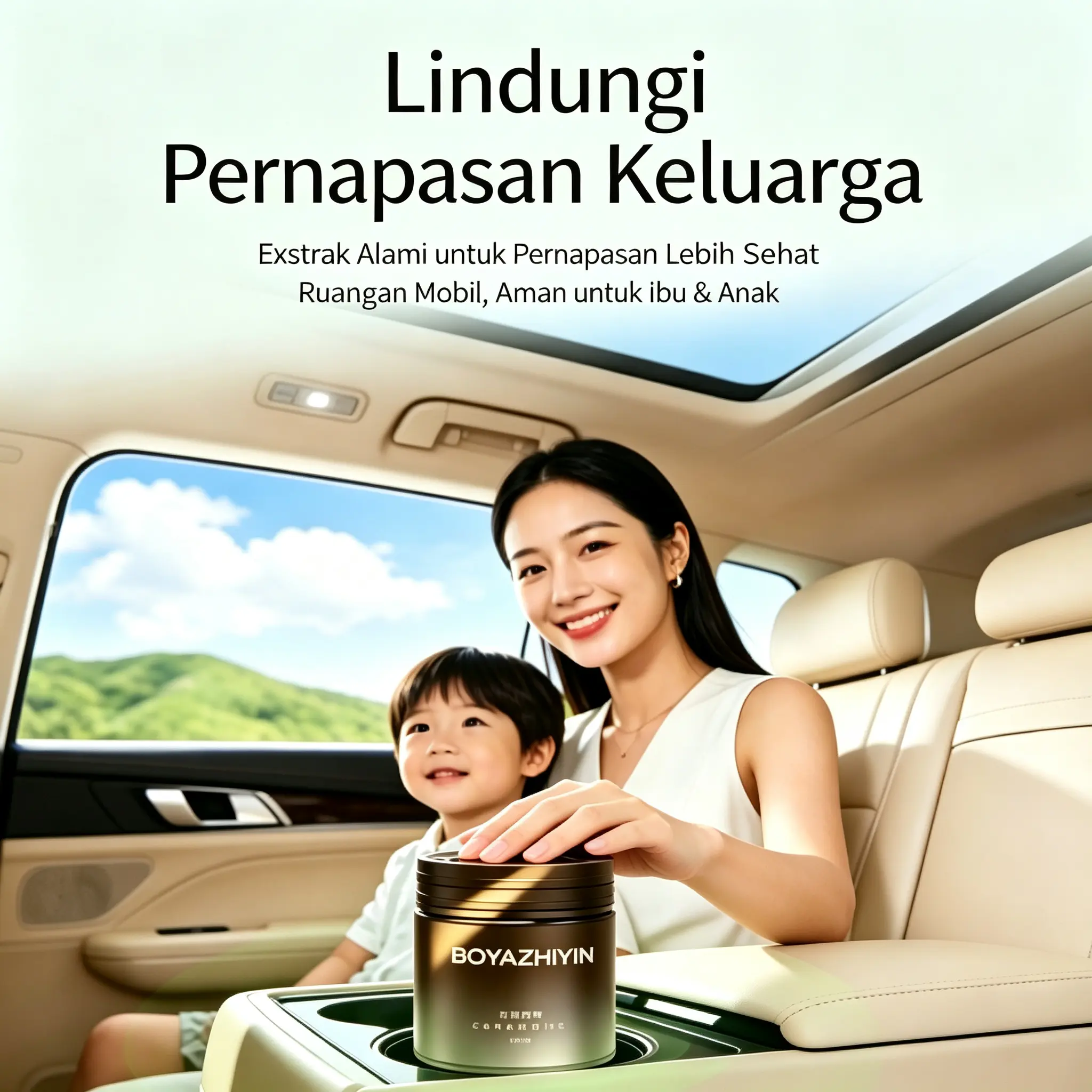 Aromaterapi Mobil Ekstrak Teh Hijau Anti Bau Tidak Sedap Aman untuk Bayi dan Ibu Hamil Original Bebas Bahan Kimia Berbahaya untuk Seluruh Keluarga Indonesia di Mobil dan Rumah Netto 100g Pewangi Mobil untuk Rumah dan Mobil (COD)