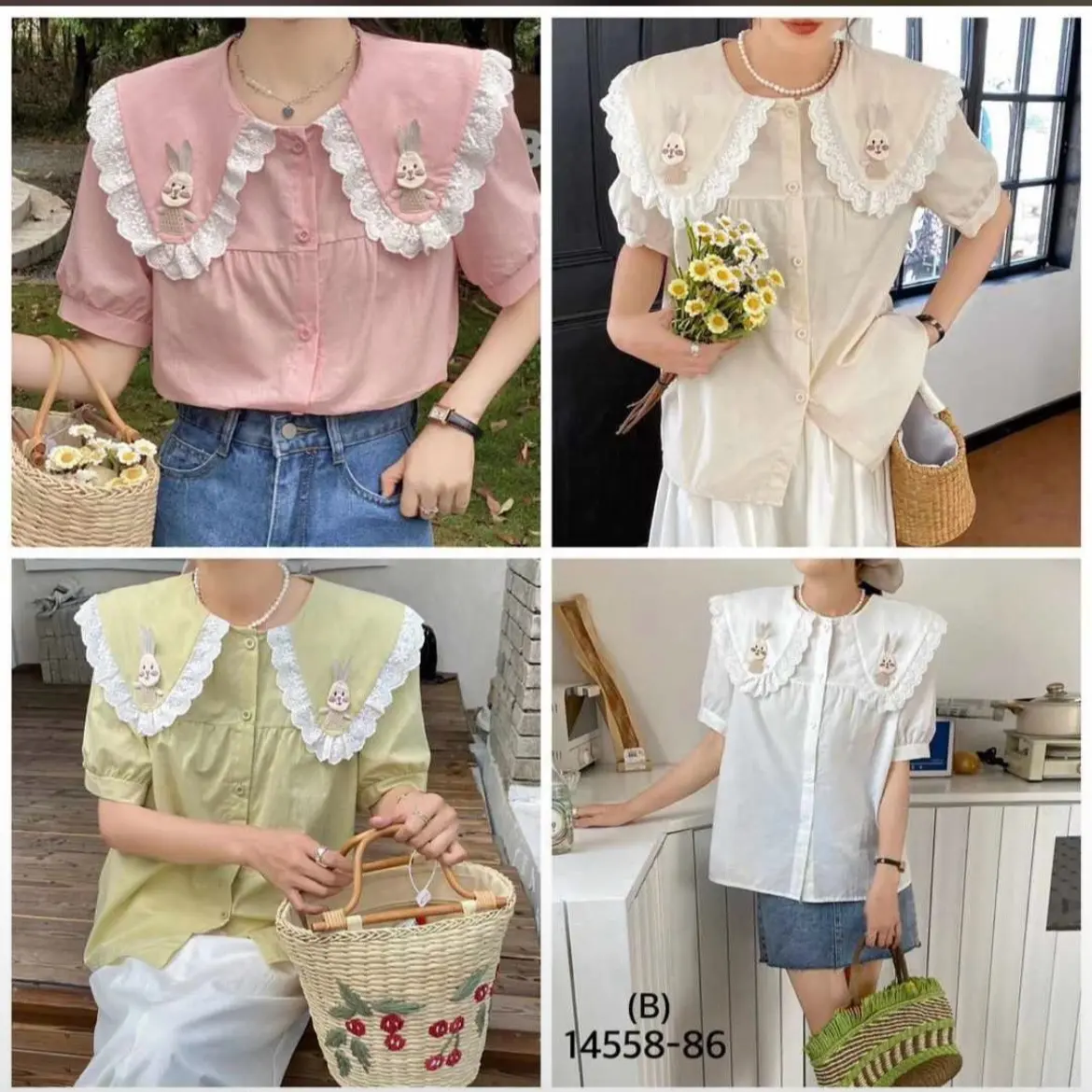 Blouse kerah sailor bangkok terbaru