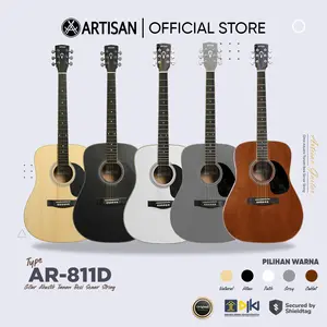ARTISAN Gitar Akustik Tanam Besi AR - 811D Senar String Guitar