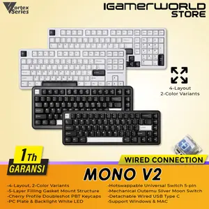 VortexSeries MONO V2 65 75 87 100 Gasket Mount Hotswap Universal Wired Gaming Keyboard