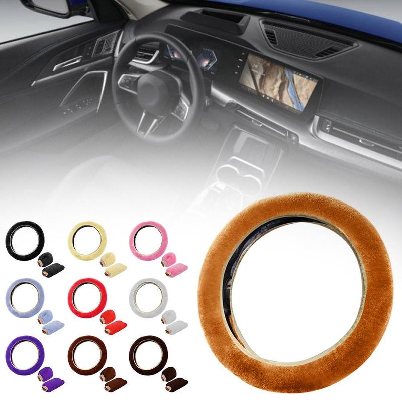 Product Introduction of Universal Warm Plush Car Steering Wheel Cover Gearshift Women Protector Soft Decoration Y4J5 22