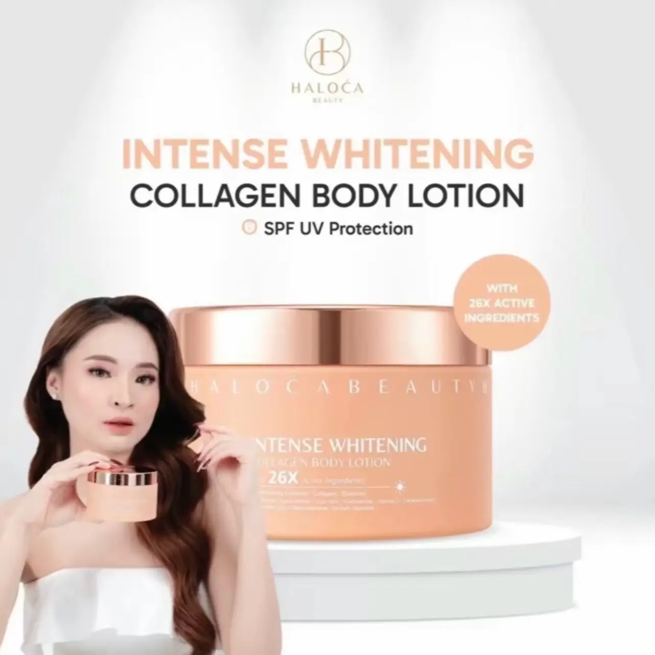 [ Halocabeauty ] HB Intense Whitening Bibit Collagen Lotion 26x Active Ingredients