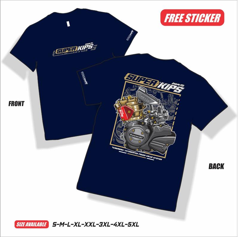 Kaos Super Kips Ninja Super Kips Enthusiast 2Stroke Ninja Combed Kain Racing Sablon Pria Tangan Anime Motor Distro Nyaman 3