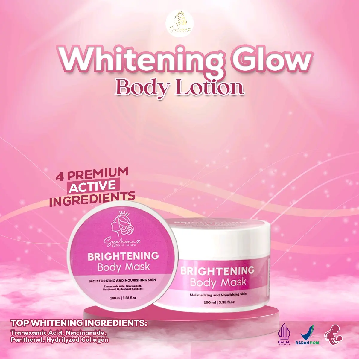 BODY BLEACHING (BODY MASK) SYAHINAZ SKIN GLOW