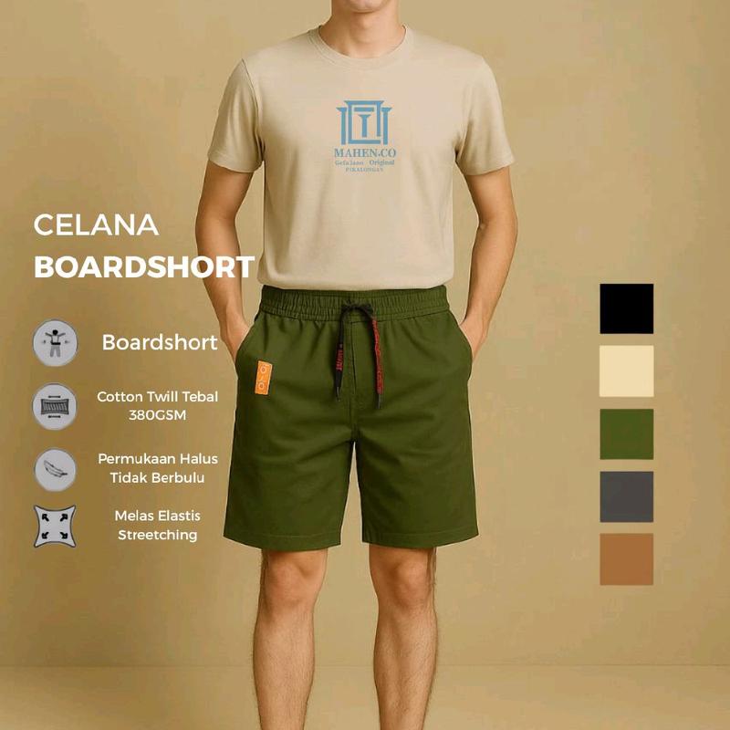 PAKET HEMAT BELI 1 DAPET 3 PCS .BROADSHORT PANTS GEFALIANO KOLOR/KARET STREAT DEWASA UNISEX 3 IN 1   Combed Chino Melar Pendek Katun Hitam 8