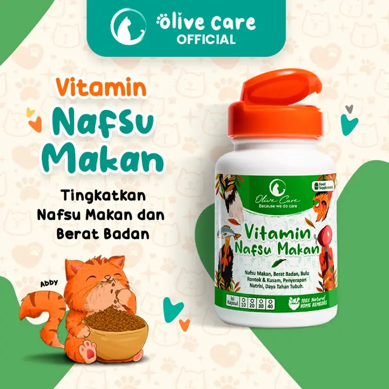 OliveCare - Vitamin NAFSU MAKAN untuk Gemukin Badan, Bulu Rontok, Daya Tahan Tubuh, Konstipasi 0