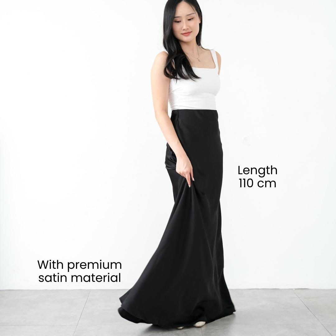 [JENN&ROSE] HILDA MAXI SATIN SILK SKIRT | Rok Satin 110CM | Rok Satin Panjang