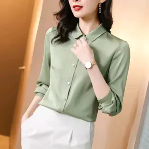 Maudy Long Sleeved Shirt Women Korean Style - Kemeja Wanita Kancing Formal Shakila Twill Nyaman