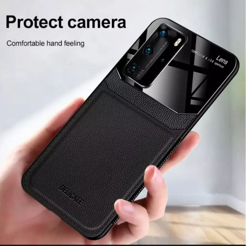 SOFT HARD CASE HUAWEI P30 PRO / P40 PRO / P50 PRO Casing Leather kulit Plexiglass Luxury glosi Elegant Style Elegant Color 1