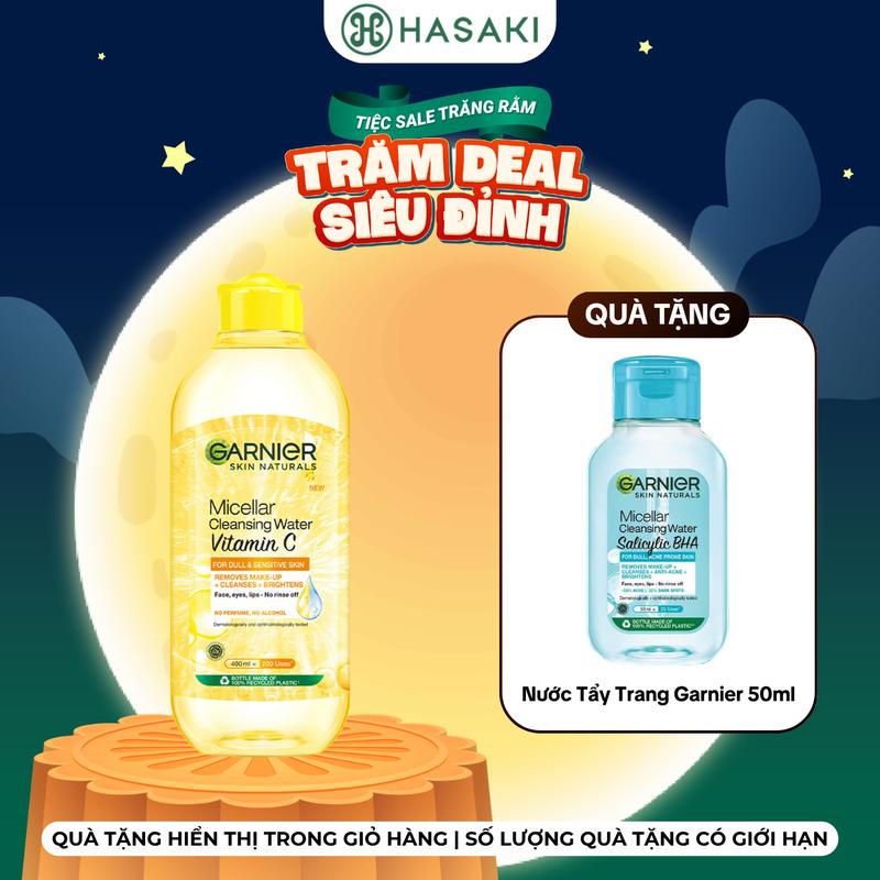 [MUA 2 TẶNG 1] Nước Tẩy Trang Garnier Vitamin C 400ml | HASAKI BEAUTY Cosmetic