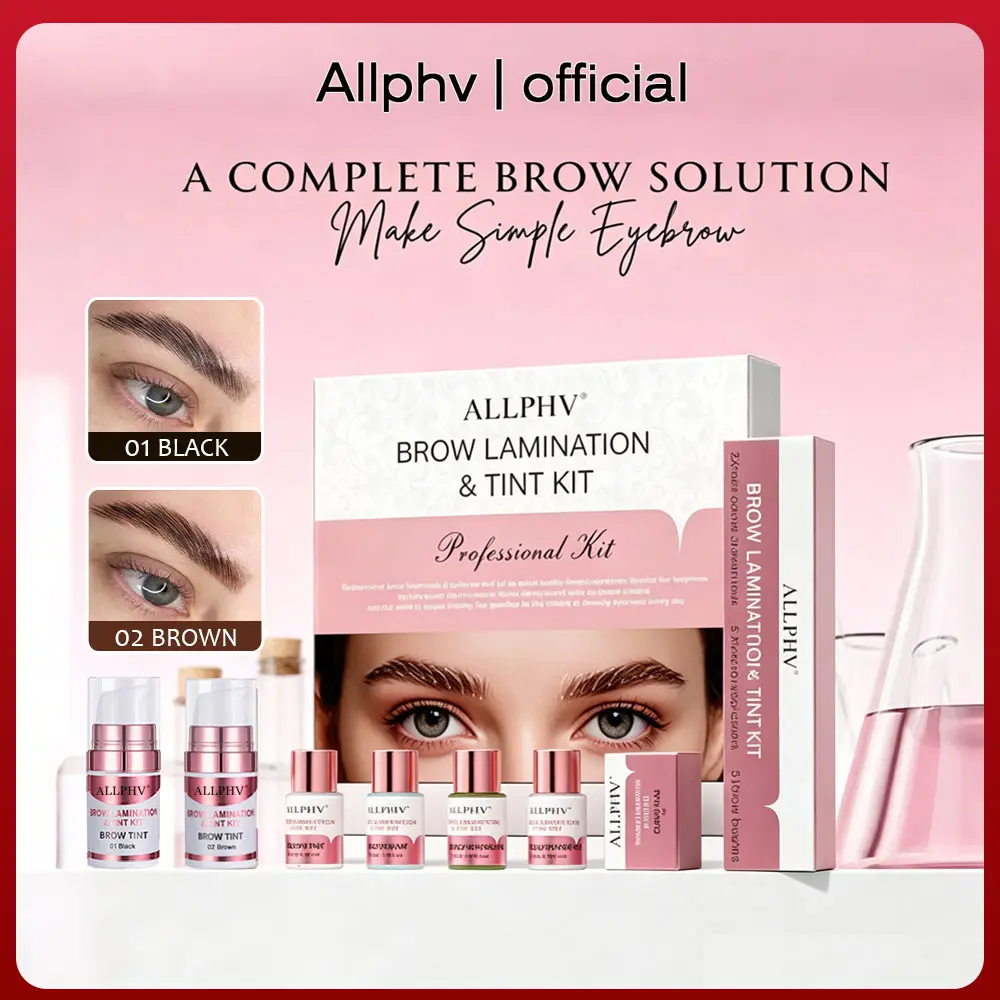 BPOM ALLPHV Eyebrow Lift Kit Enhance Makeup Brow Lamination Tooks Lifting Kit Perm Eyebrows Growth Liquid Accessories Alis lift DIY Hitam Wajah