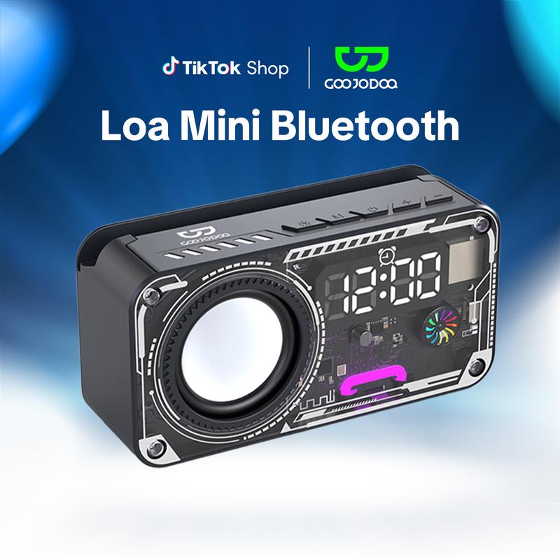 [GOOJODOQ*KOL/KOC] LOA BLUETOOTH TWS ÁNH SÁNG RGB, nghe nhạc kết hợp đồng hồ báo thức