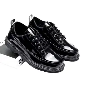 Sepatu Pantofel Kulit Pria Hitam Casual Formal Size 38-44 Anti Slip Fleksibel untuk Kantor & Sekolah Sintetis Berkualitas Shoes Kasual Kerja Anti Slip Quality Real Pic Gratis Ongkir Bisa COD Pesta glossy