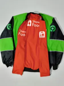 JAKET DRIVER BB BULAK BALIK GOJEK SHOPE full bordir Bomber