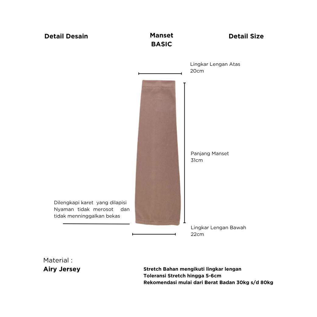 Handsock Manset Basic Wanita Muslimah Airy Jersey by IM Syar'i Handsock Manset Basic Wanita Muslimah Airy Jersey by IM Syar'i