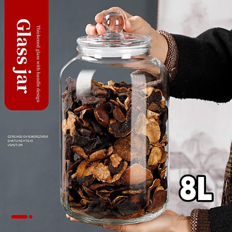 Large capacity orange peel sealed jar Glass jar with lid tea - TikTok ...