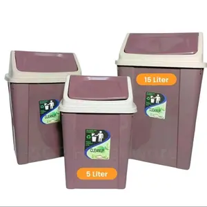 TEMPAT SAMPAH CLEAN UP TUTUP GOYANG 5,10,15 LITER MERK GREAT