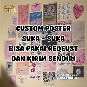 Poster Custom Request - Size A5 - 24PCS - Custom Bebas