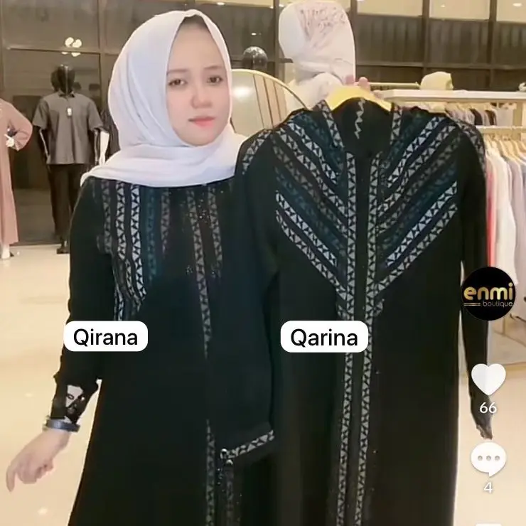 MUSLIMAH ABAYA QIRANA Enmi butik Wanita Gamis