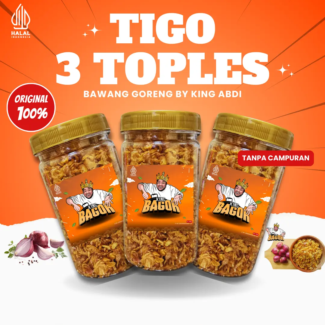 Bawang Goreng King Abdi - Rajanya Bawang Goreng 3 Toples