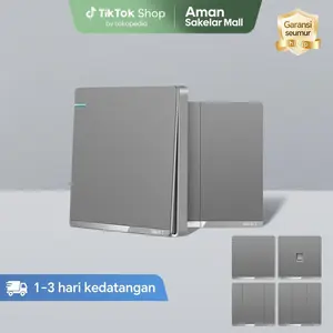 [Ready·Kurir lokal] 2026 Saklar Dinding Tipe 86 abu- abu Saklar Lampu Modern Universal Sakelar On Off Lampu Toko Resmi   lightswitch Plastik