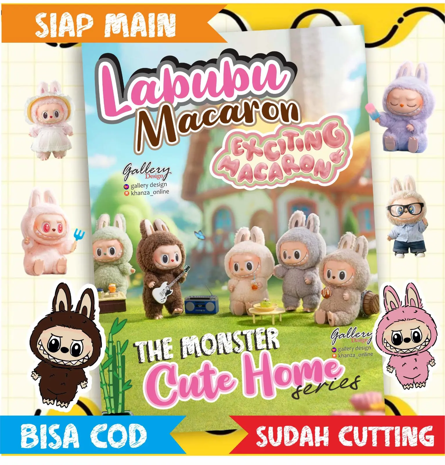 LABUBUU MACARON PAPERDOLLS MAINAN BONGKAR PASANG VIRAL