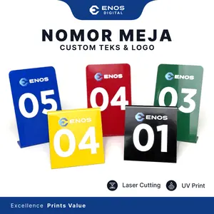 Nomor Meja Akrilik untuk Cafe dan Restoran | Nomer Dekorasi