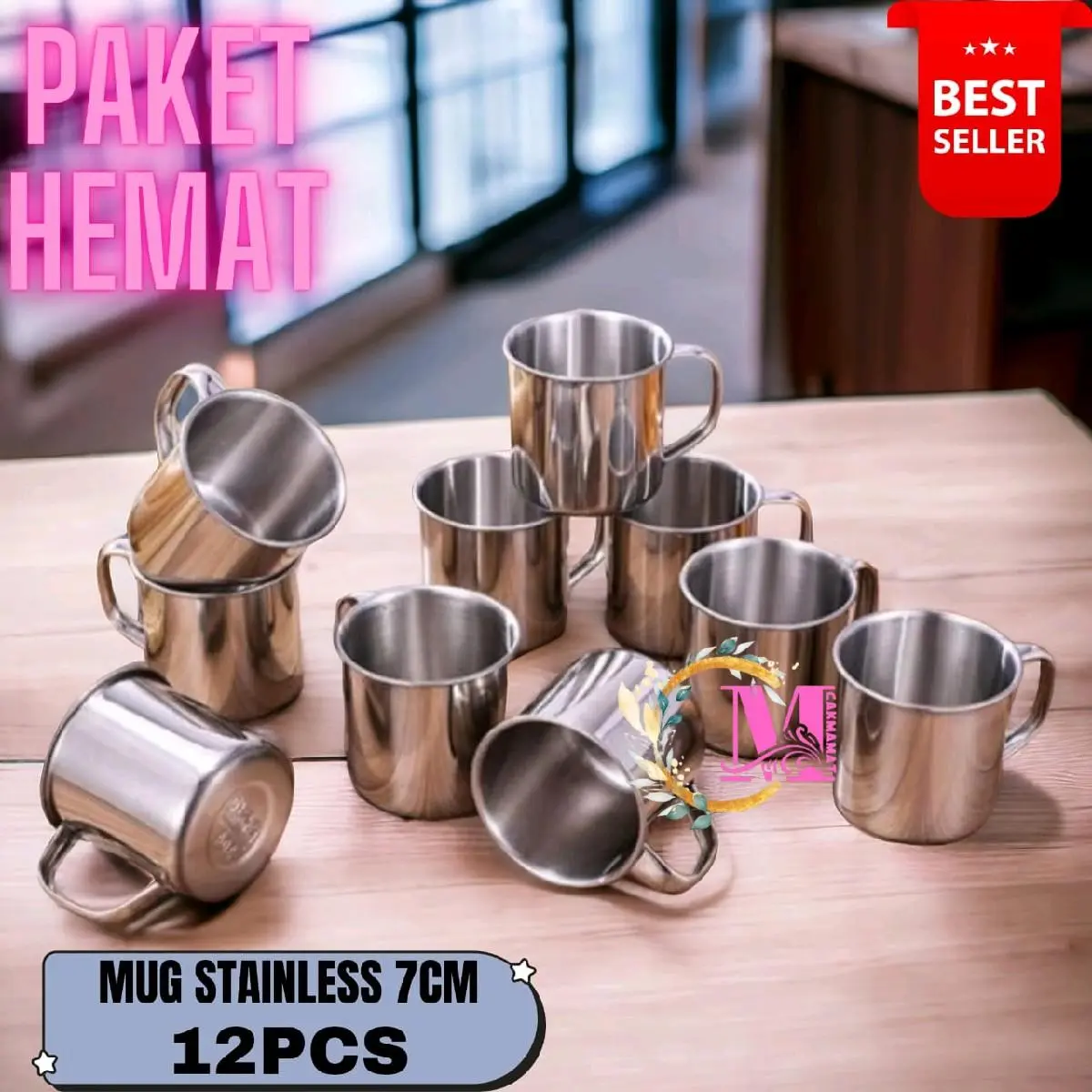 [DBUT]  PAKET HEMAT MUG STAINLESS 12PCS/1LUSIN Kitchenware mugs