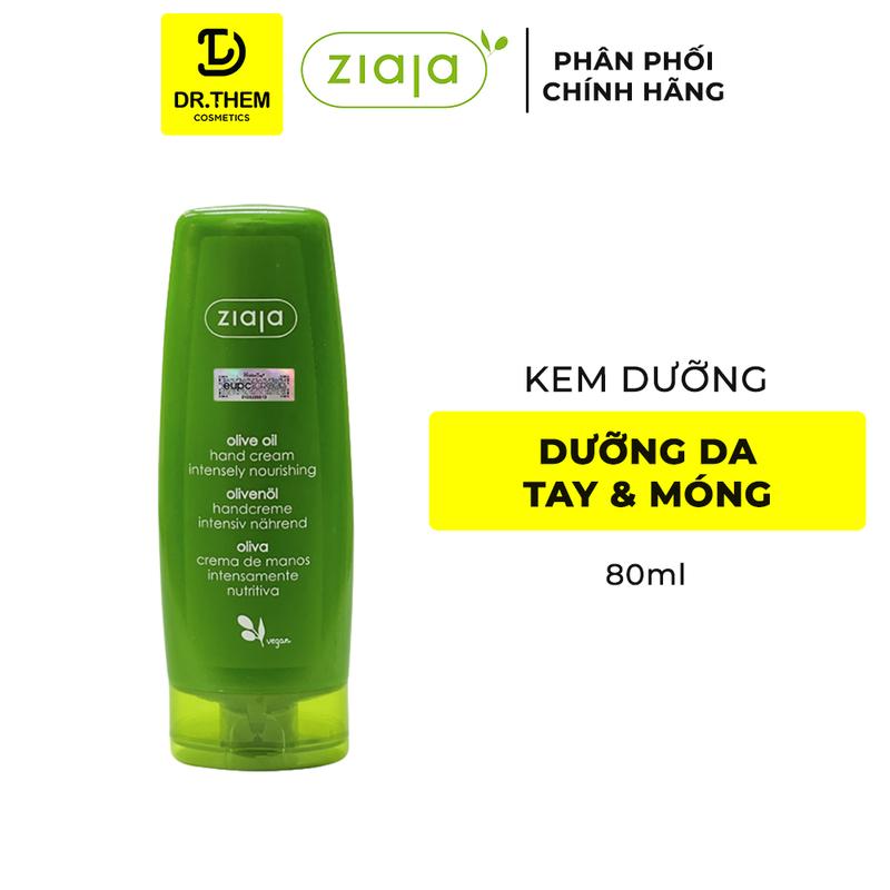 Kem Dưỡng Tay & Móng Ô Liu Ziaja Olive Oil Hand Cream Intensely Nourishing 80ml - Dr Thêm