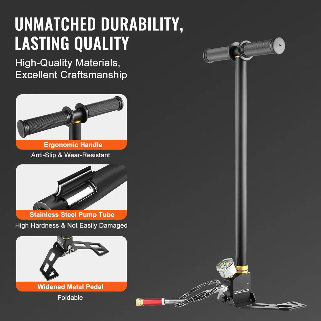 4500PSI 6000PSI Pompa PCP Pump Tekanan Tinggi 30mpa 4500psi 300bar Pompa Udara 4 Tahap Pompa Udara Portabel Untuk Bola Sepeda Mobil