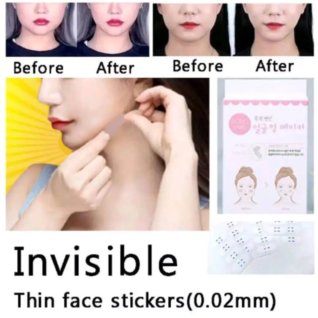 LAKBAN WAJAH isolasi muka biar tirus DODO LABEL face lift tape for V shape 40pcs Stiker Penirus transparant instant  sticker tirus vshape