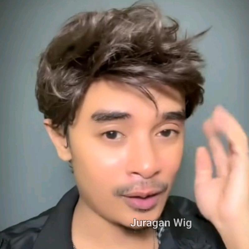 Wig Pria Pendek Gondes Rambut Palsu keren 0