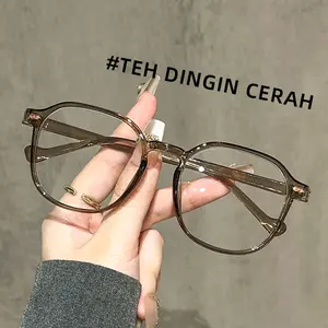 【Bisa Cod】Kacamata Baca TEH DINGIN CERAH Kacamata Baca Kacamat Plus Frame  Anti Radiasi Anti Blue Light Bisa Cod High Quality Material