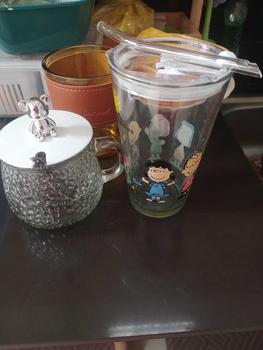 Product Review of Gelas Kaca Glass Mug Aesthetic 450ml / Gelas Minum Kaca Simple Elegan Water Bottle Cup for Coffee and Tea / Gelas Kaca Dengan Anak + Sedotan Motif Animal 350ml Gelas Lucu Cangkir Mug Gelas Susu from p**a 1