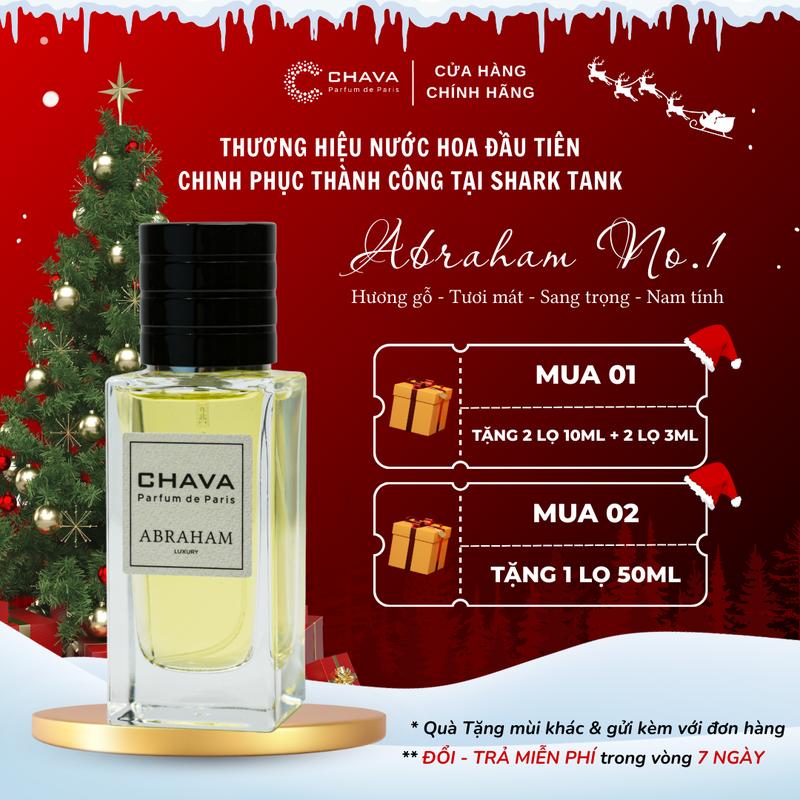 Nước Hoa Nam Đẳng Cấp Cuốn Hút C CHAVA LUXURY ABRAHAM Mùi Hương Gỗ Trầm Ấm Nam Tính Điềm Tĩnh - Phong Cách Chân Thành Trưởng Thành Đáng Tin Cậy - Chính Hãng Lưu Hương Lâu 6-8h Da & 3-7 Ngày Quần Áo Tiêu Chuẩn Pháp Perfume Xịt Thơm