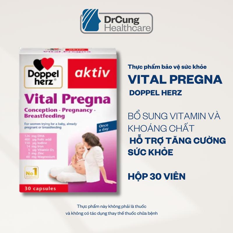 TPBVSK Doppelherz Vital Pregna hộp 30 viên Vitamin tổng hợp dành cho mẹ bầu Nhập khẩu chính hãng