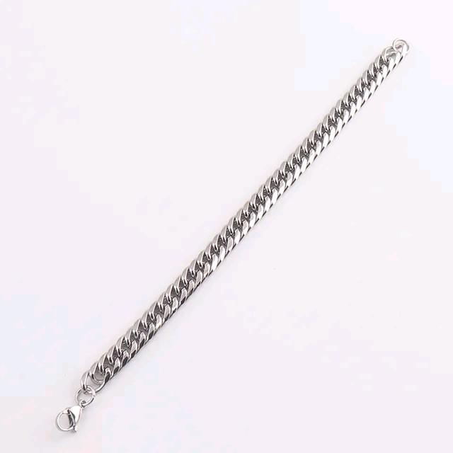 Gelang rantai titanium antikarat anti pudar pria macho 1