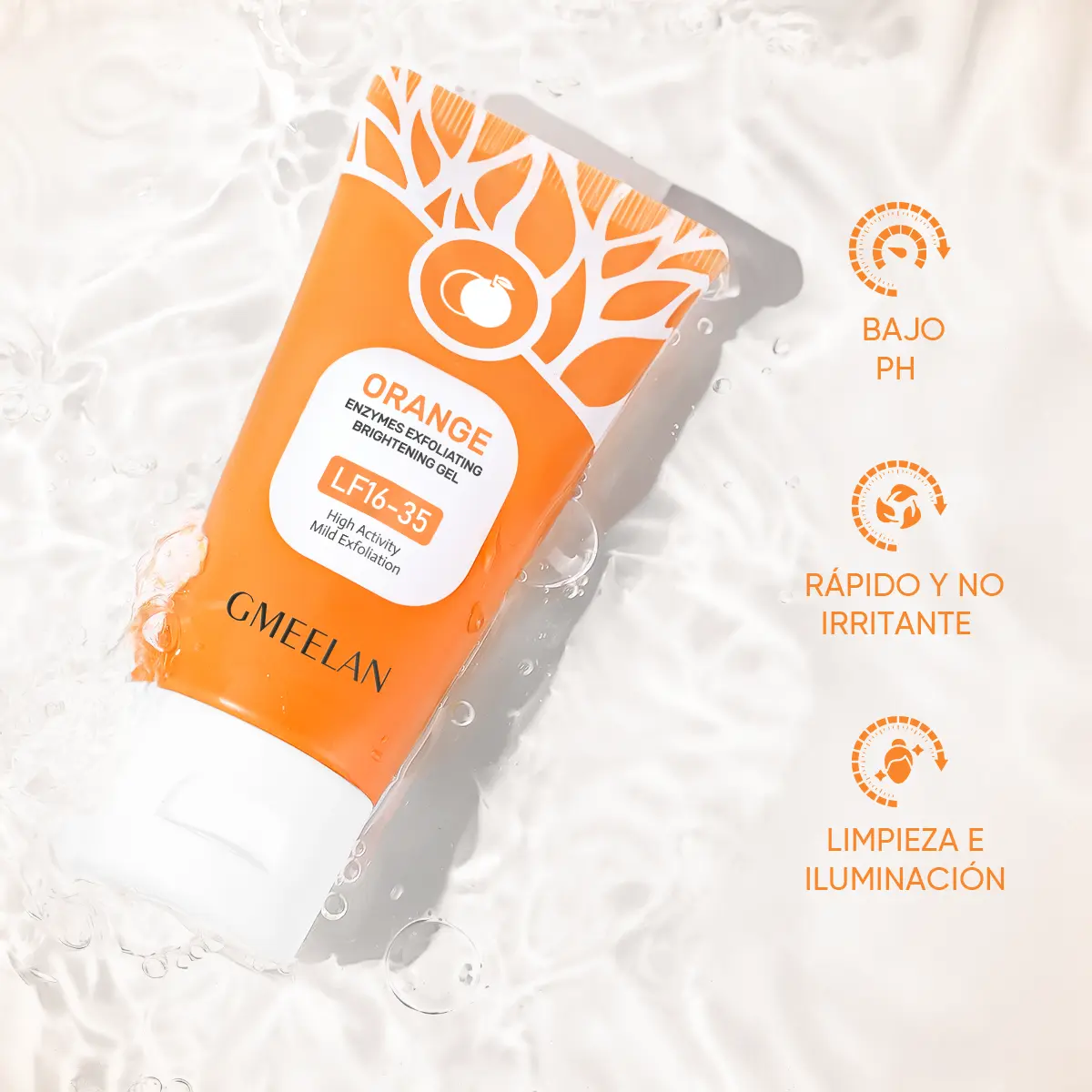 【envío gratuito】GMEELAN Enzimas Naranja Gel Exfoliante 50G